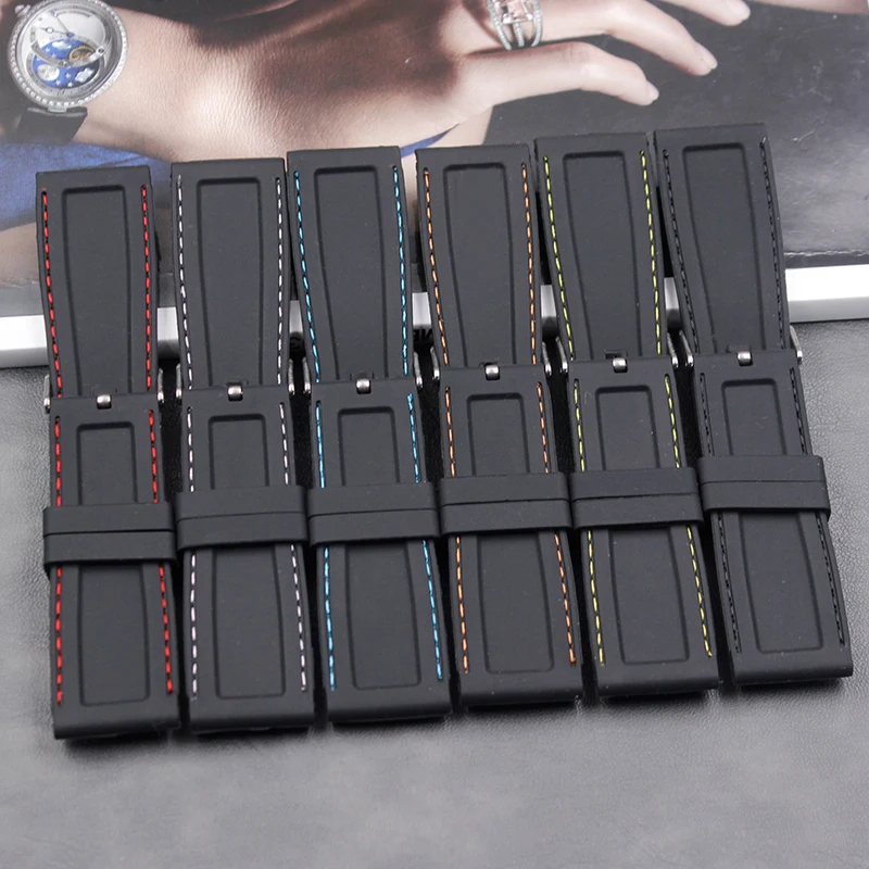 Аксессуары для часов мужской силиконовый ремешок 26 мм женщин спорта на открытом