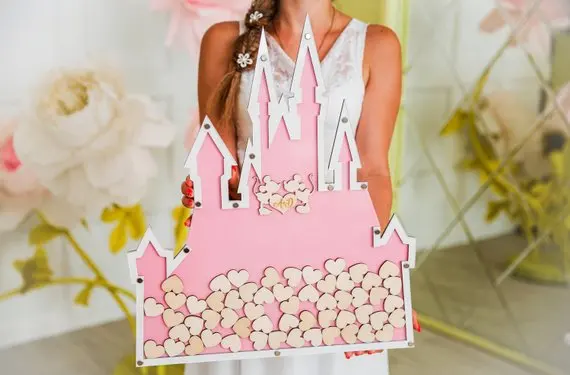 Персонализированная розовая мышь замок пары свадебные Выгравированные