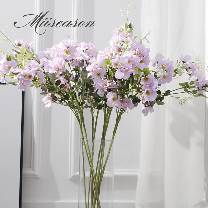 Длинные 3 вилки цветочные ветки искусственные цветы свадебное украшение для дома