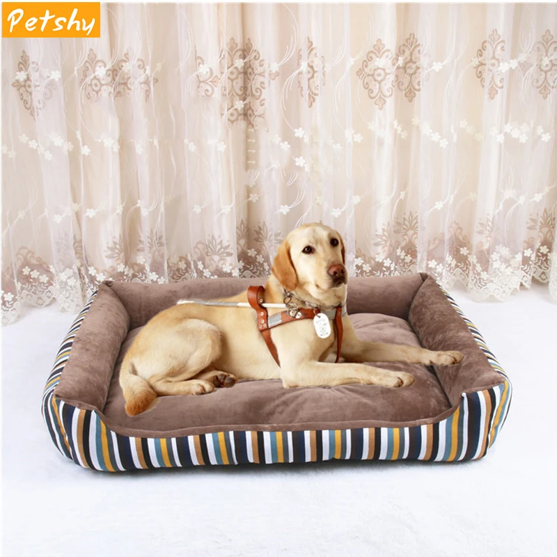 Petshy диван для домашних животных, кровати для собак, водонепроницаемое дно, мягкий флис, зимняя теплая кровать для кошек, домик для домашних животных, спальный коврик, подушка для больших собак