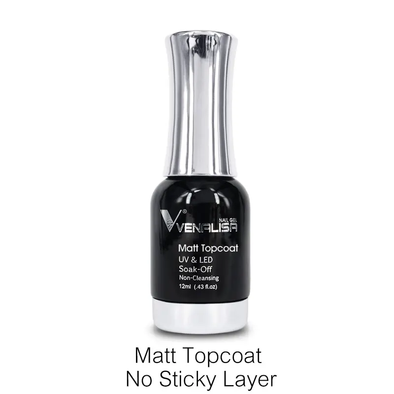 Matt top coat 12ml VENALISA полигелевые наборы, Прямая поставка, французский лак, прозрачный, Камуфляжный цвет, кончик для ногтей, форма, кристалл, акриловый гель, ломтик, кисть для ногтей, гель - Цвет: Matt top coat 12ml