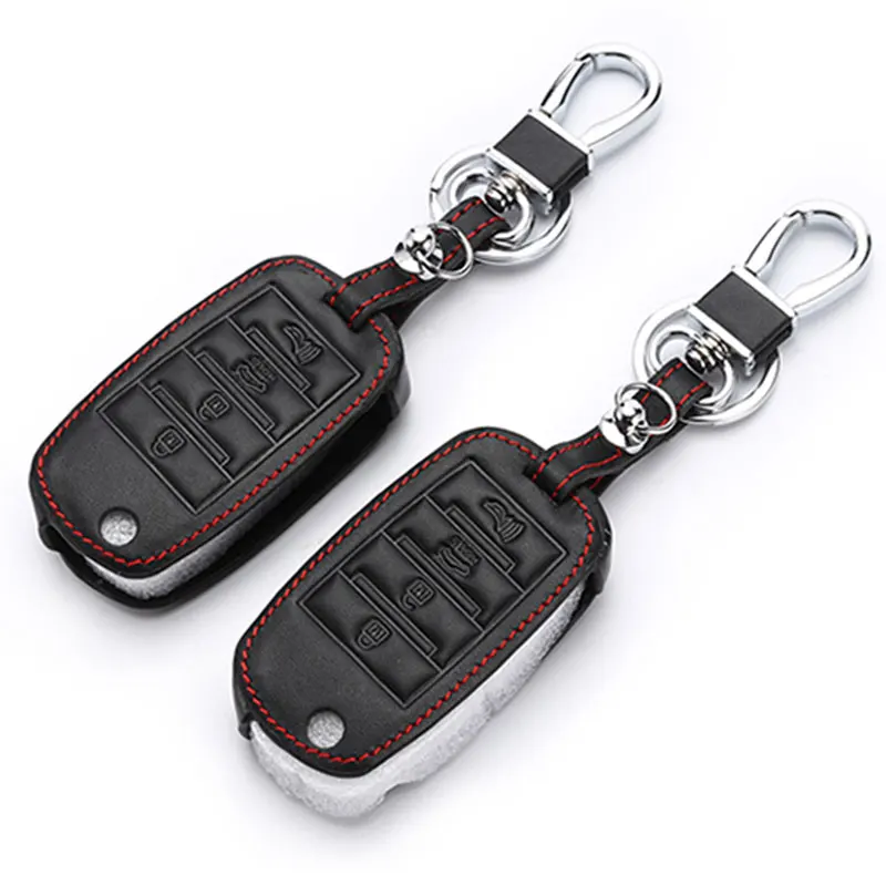 Чехол-брелок из натуральной кожи с дистанционным управлением для Kia Rio Sportage Soul Ceed