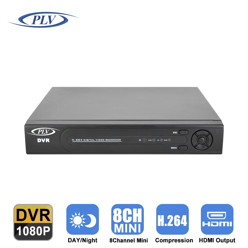 2018 plv Новый 8 канальный/AHD/TVI/CVI/аналоговый/IP 5 в одном Hybrid DVR NVR движения Detection8CH 1080 P AHD