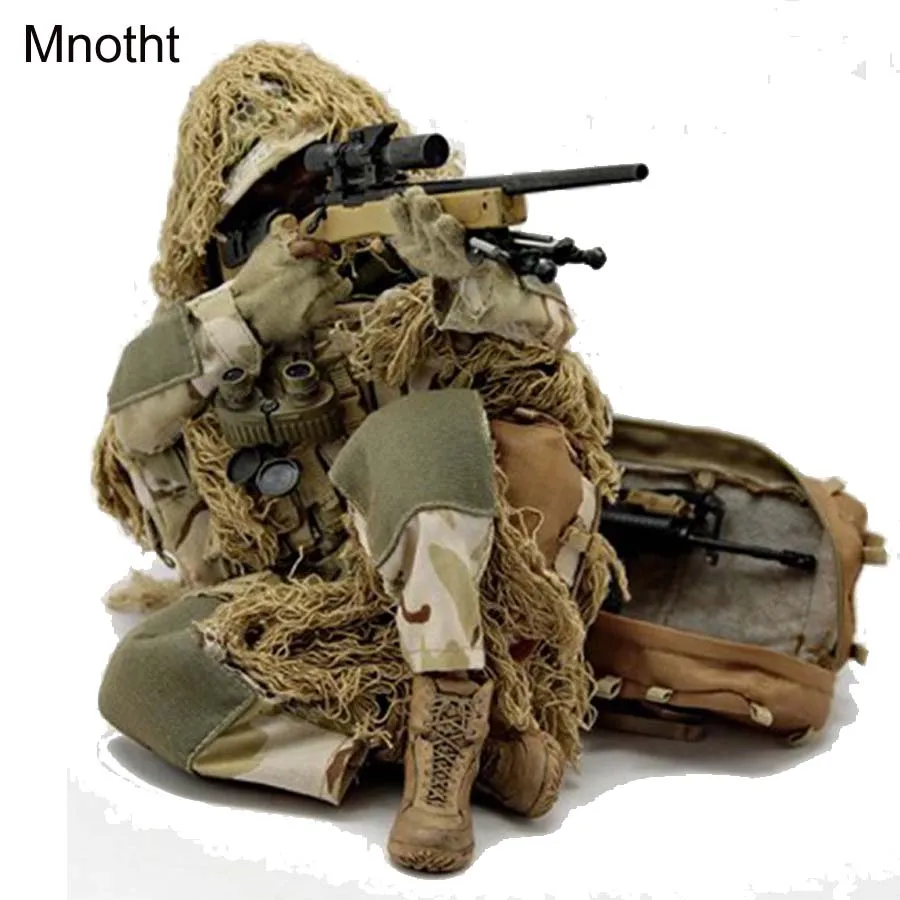 Mnotht 1/6 Ghillie костюм снайперский военная модель VH1009 Solider одежда для 12 дюймов Мужская