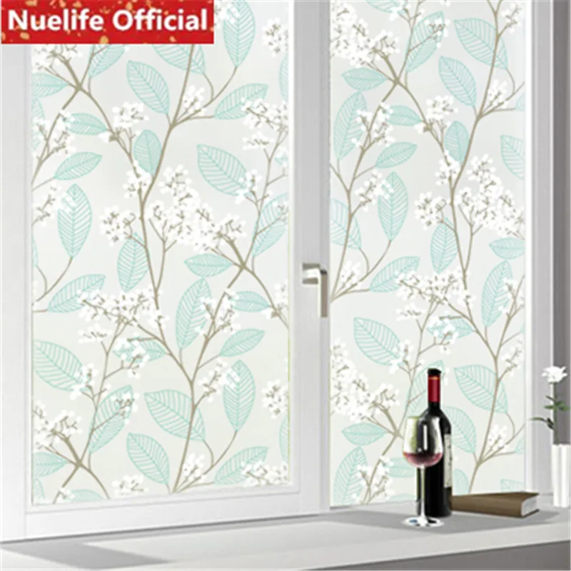 Стеклянная пленка в сельском стиле 45x200 см для спальни ванной кухни столовой