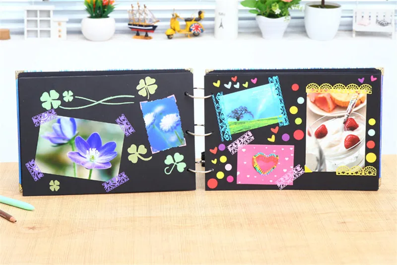 Милый мультфильм DIY альбом скрапбук серия DIY альбумсделай сам ручной работы Фотоальбомы для влюбленных Детские свадебные наклейки Скрапбукинг фото