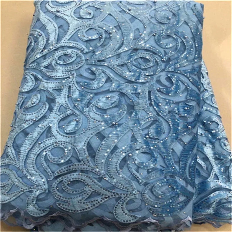 Очень мягкие камни бархат последняя африканская кружевная ткань из нитей