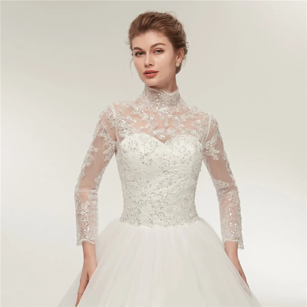 Fansmile Robe De Mariage Принцесса белое бальное платье Свадебные платья Vestido De Noiva размера плюс свадебные платья на заказ FSM-572T