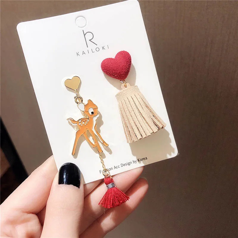 Новые модные женские рождественские серьги темпераментные нестандартные