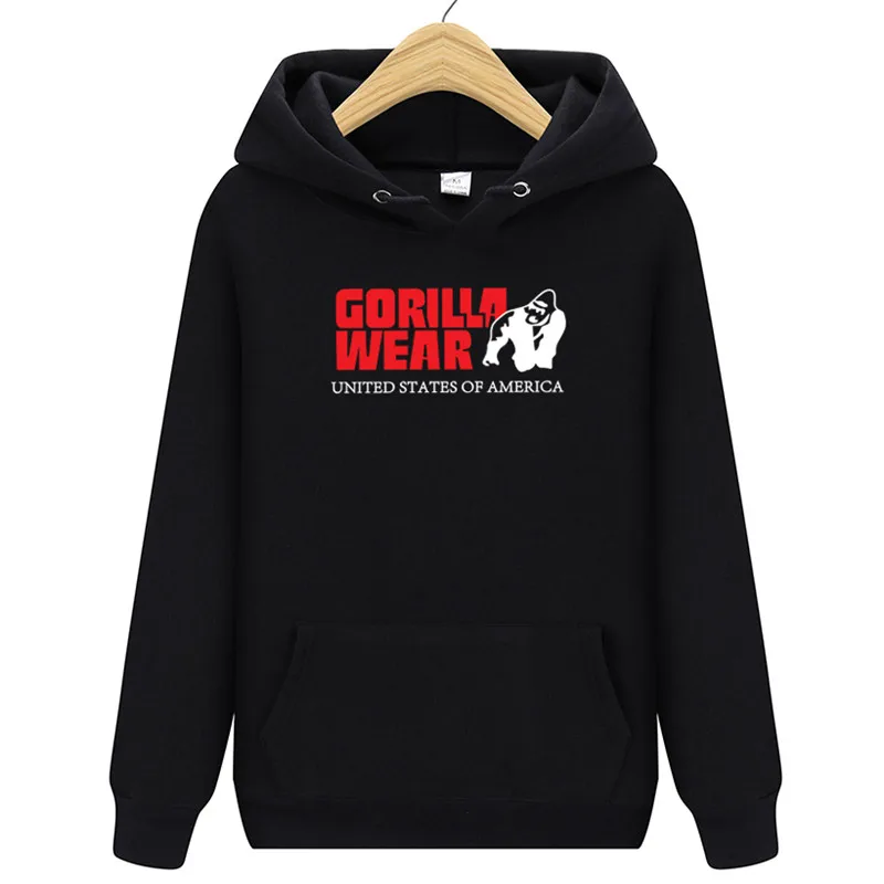 Футболки Gorilla Fashion Hoody удобные простые с буквенным принтом Мужские/Женские