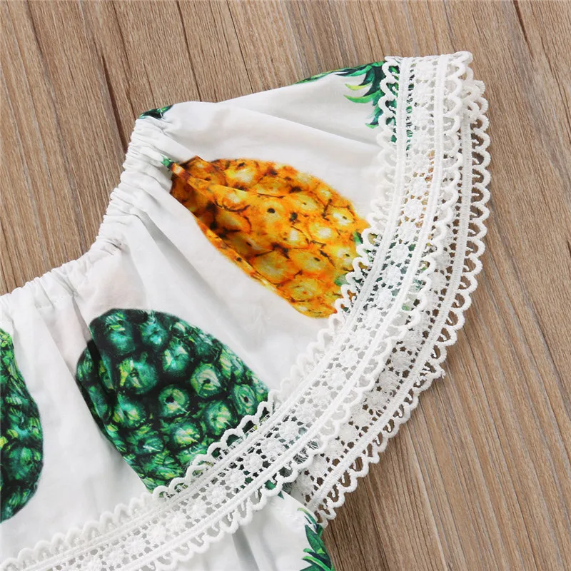 Pudcoco/Кружевное боди для новорожденных девочек с рисунком ананаса Модный