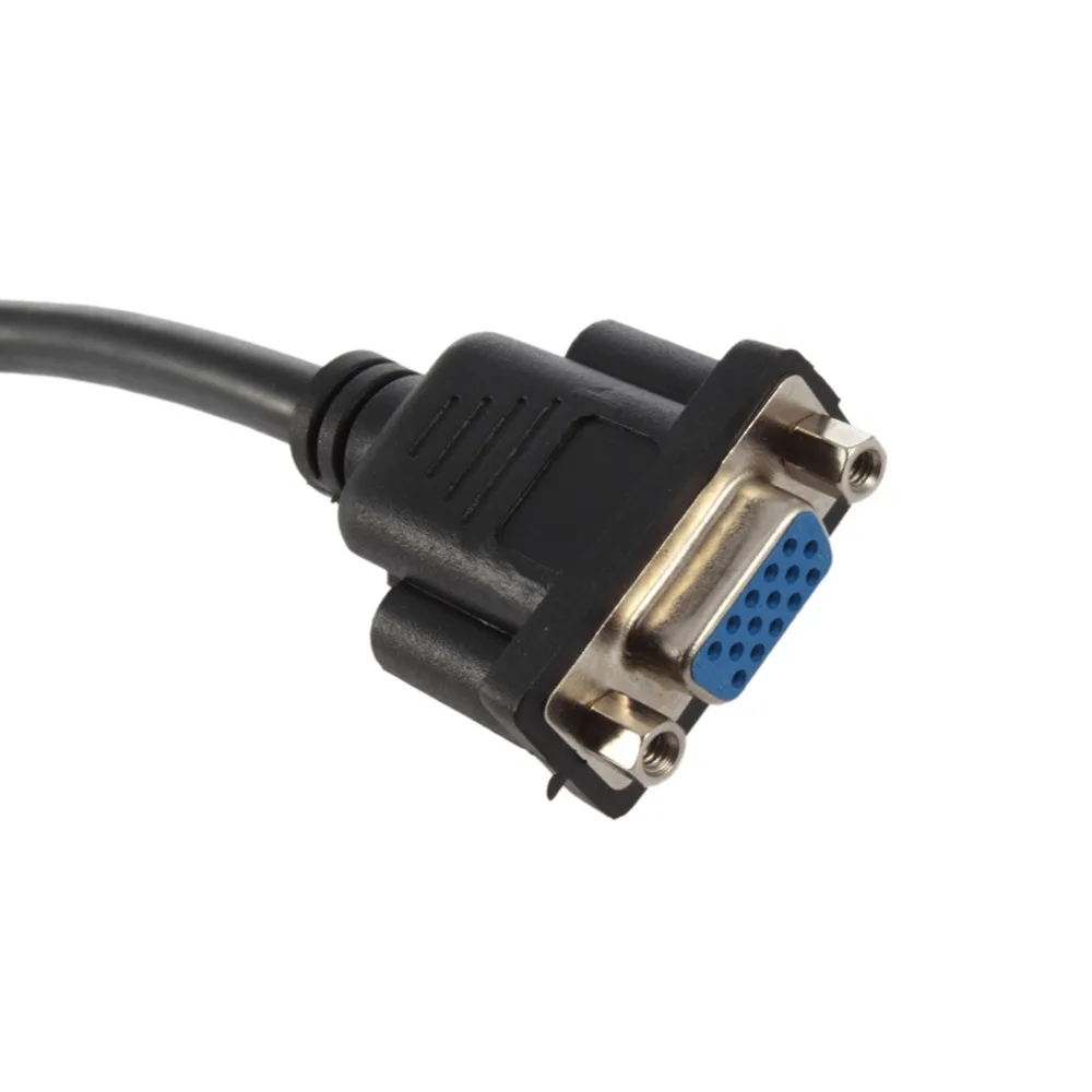 1 шт. D-SUB 15 Pin M/F HDMI папа к VGA разъем адаптер конвертер кабель 20 см горячий по всему