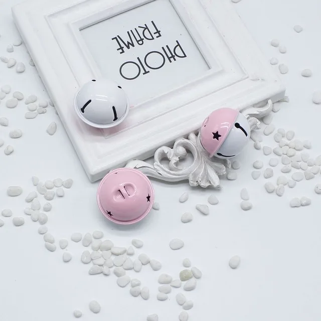 White and pink 10 шт./компл. Мини Мода красочные металлические колокольчики украшения Рождественские украшения кулоны для животных Ключ DIY ремесла аксессуары - Цвет: White and pink