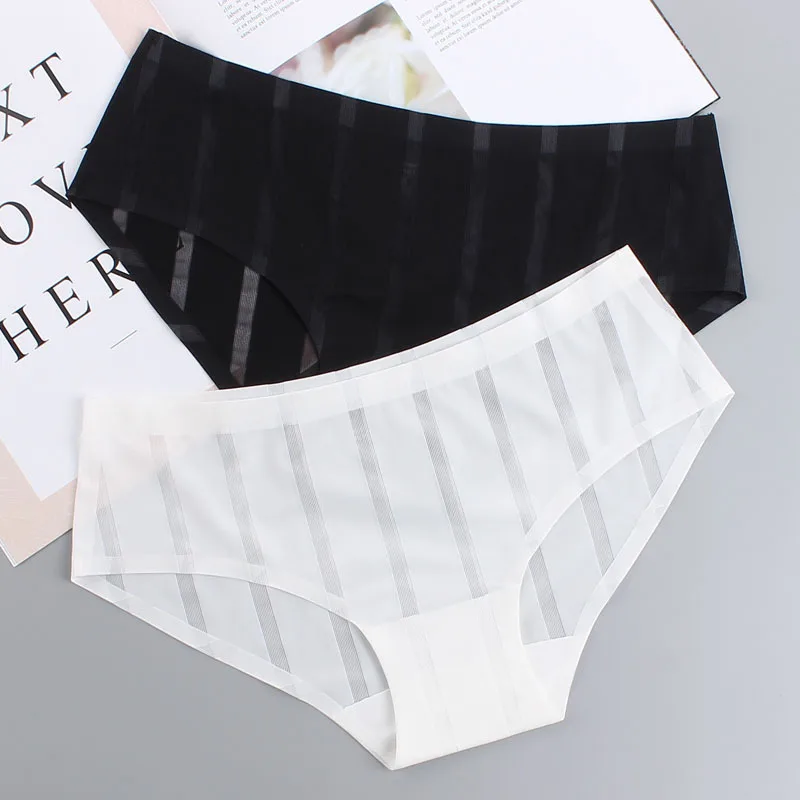 Женские трусики цельные бесшовные шелковые женские сексуальные прозрачные