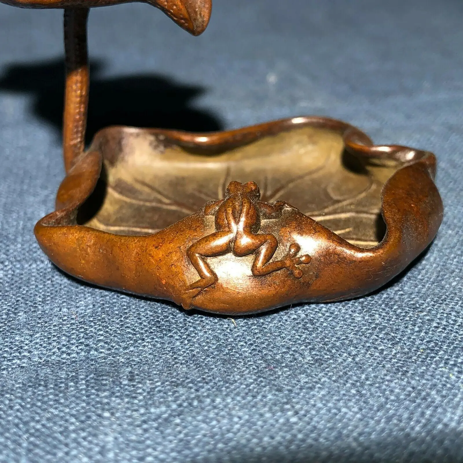

Chinese Collectible Old Copper Handwork Lotus Backflow Incense Burner Censer Statue