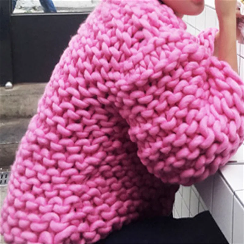 500 г супер коренастый шерсть ручного вязания большой пряжи мягкий теплый