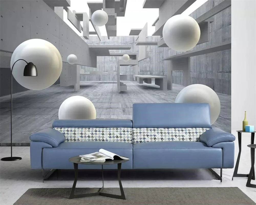

3d фотообои на заказ, с абстрактным рисунком, круглым шаром
