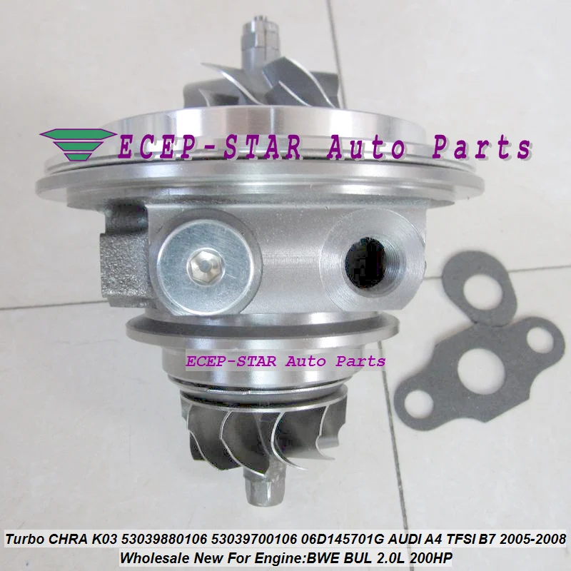 Турбо-картридж CHRA Core K03 106 53039880106 53039700106 06D145701G для AUDI A4 A6 S4 S6 Avant B7 2005- BWE BUL 4.2L 2.0L TFSI |