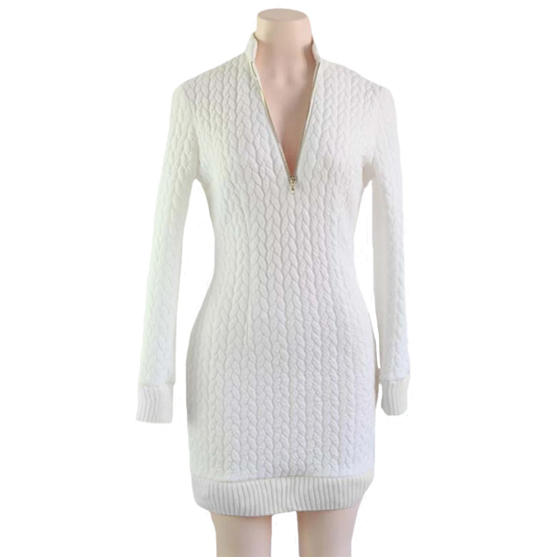 Женское осенне весеннее модное сексуальное однотонное трикотажное платье с v