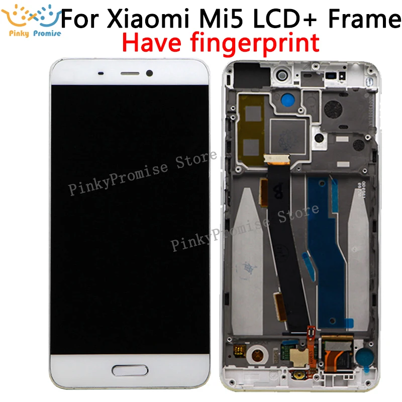 ЖК-дисплей с рамкой и сенсорным экраном для Xiaomi Mi 5 дигитайзером замена ремонт