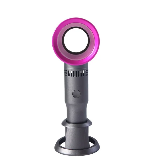 pink Портативный энергосберегающий USB Ручной мини-кулер Leafless вентилятор перезаряжаемый Leafless вентилятор 3 скорость вентилятора - Цвет: pink
