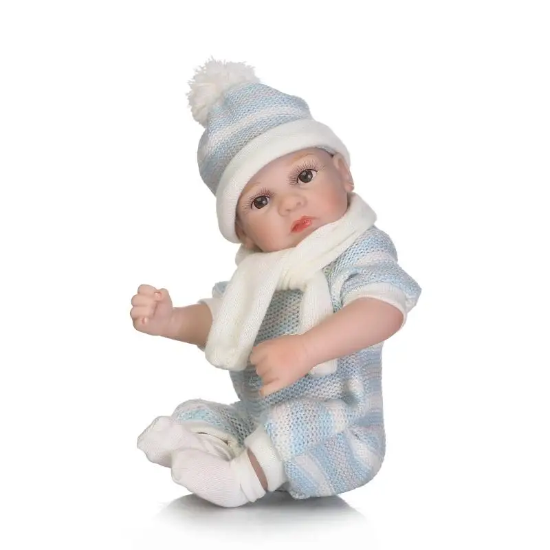 Мини милый Bebe Reborn Близнецы Куклы 10 дюймов для новорожденных Bonecas реалистичные