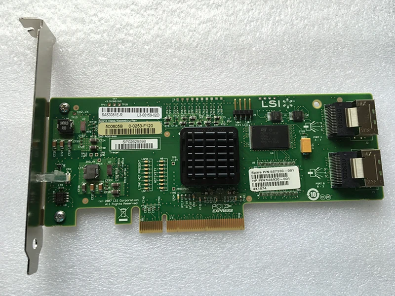 RaidStorage Avago LSI SAS 3081E R LSISAS1068E B3 8 портов HBA jino SFF8087 MiniSAS 3 ГБ PCI E X8 карта контроллера|lsi