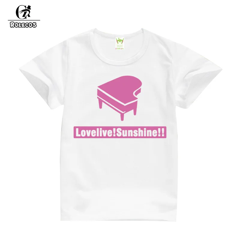 ROLECOS Lovelive костюмы для косплея белая футболка LoveLive! Хлопковая рубашка с