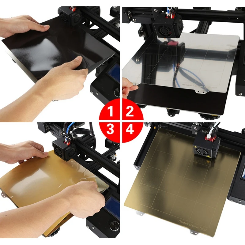 Аксессуары для 3d-печати Cr-10S платформа с горячей платформой 300x300 мм стальная