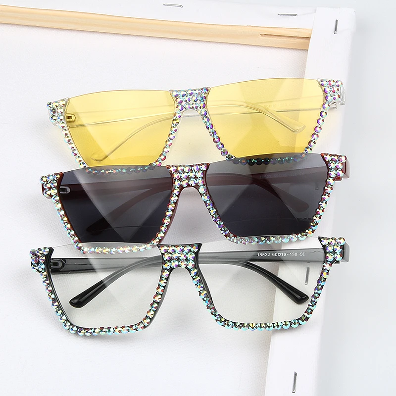 Женские солнцезащитные очки кошачий глаз винтажные полуоправы стразы