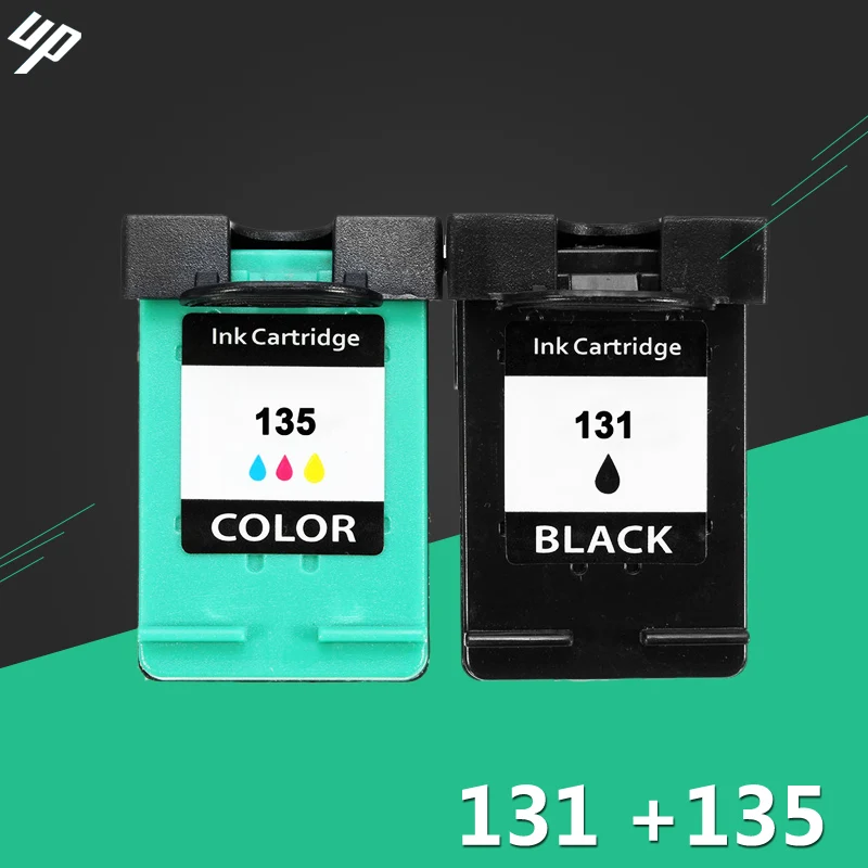Популярный бренд 2PK сменный картридж для принтера HP 131 135 с чернилами Deskjet 5743 5940 5943