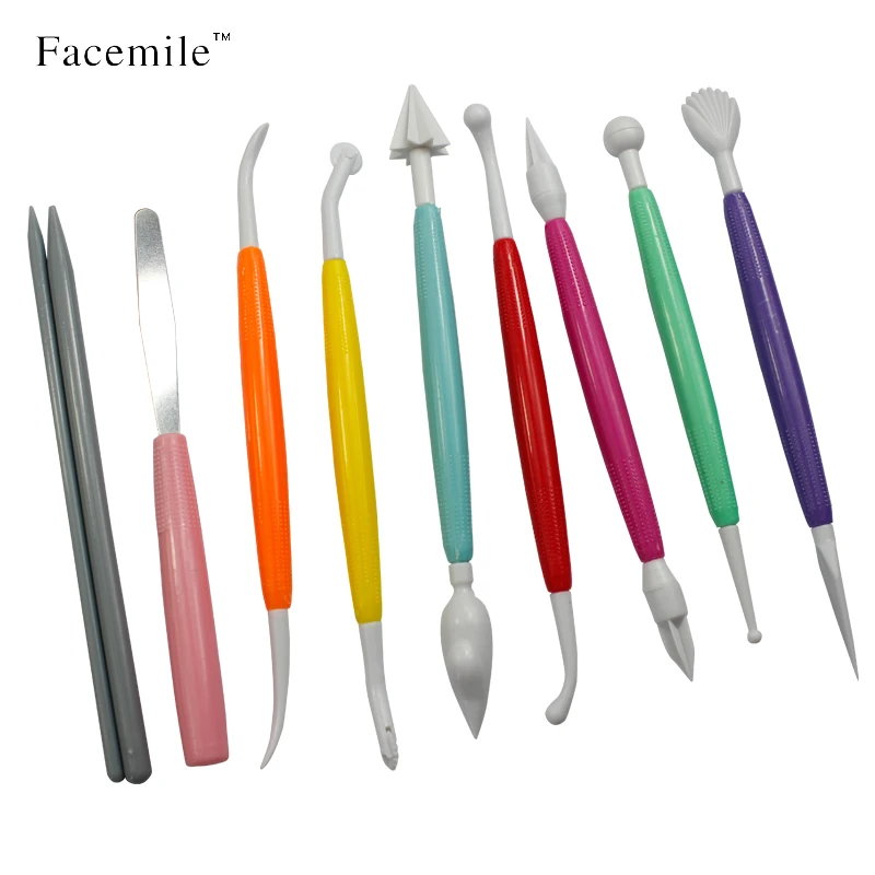 Facemile 10 шт. для цветов из мастики моделирующий нож торта ручка резак выпечки