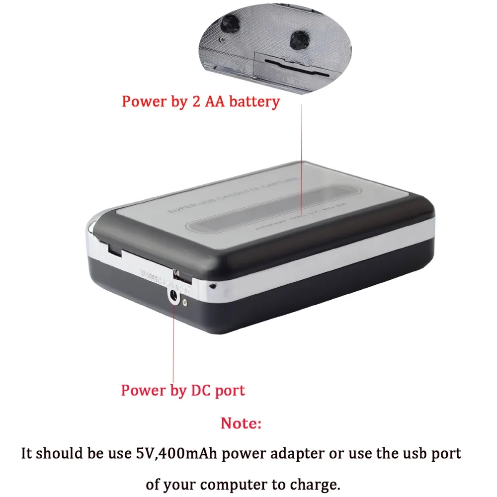 Горячие продажи USB кассета Клейкие ленты конвертер кассеты к MP3 аудио плеера ПК