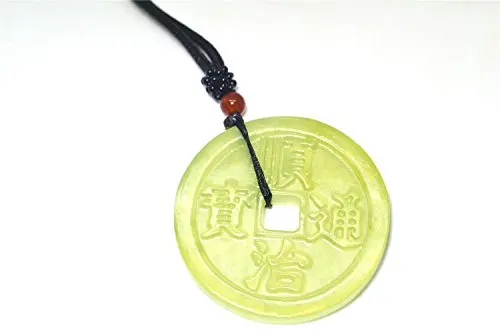 Природный зеленый жадеит Джейд древних монета кулон|gift necklace|gift giftsgift jewelry |