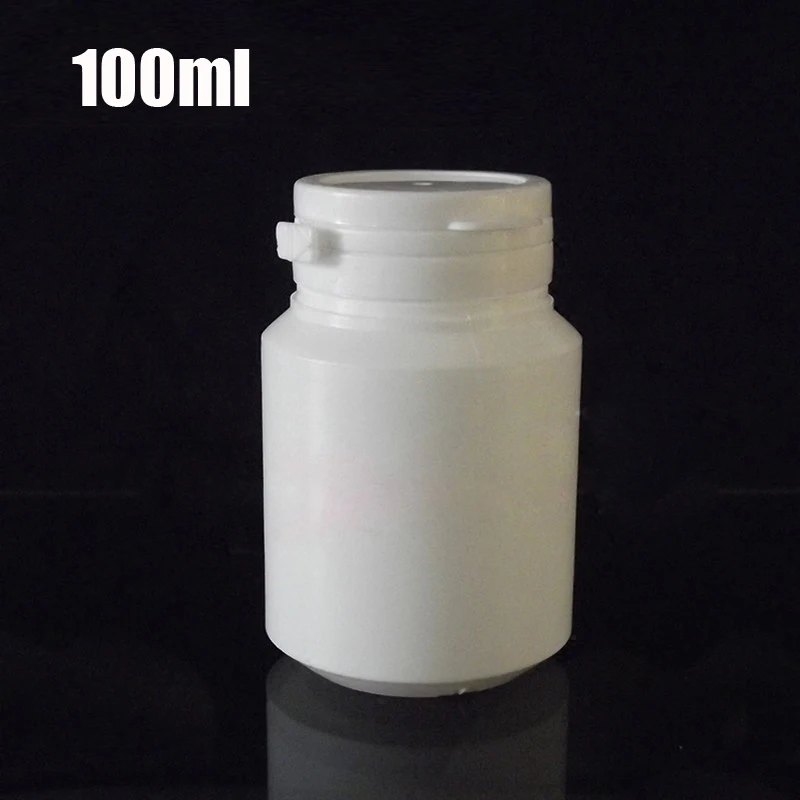 20шт 100 мл круглая белая HDPE ксилитол/резинка/таблетки/порошок/крышка в бутылках