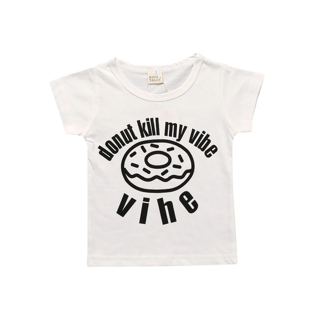 RP-182 1 шт. Розница! Детская футболка Футболка для новорожденных девочек и