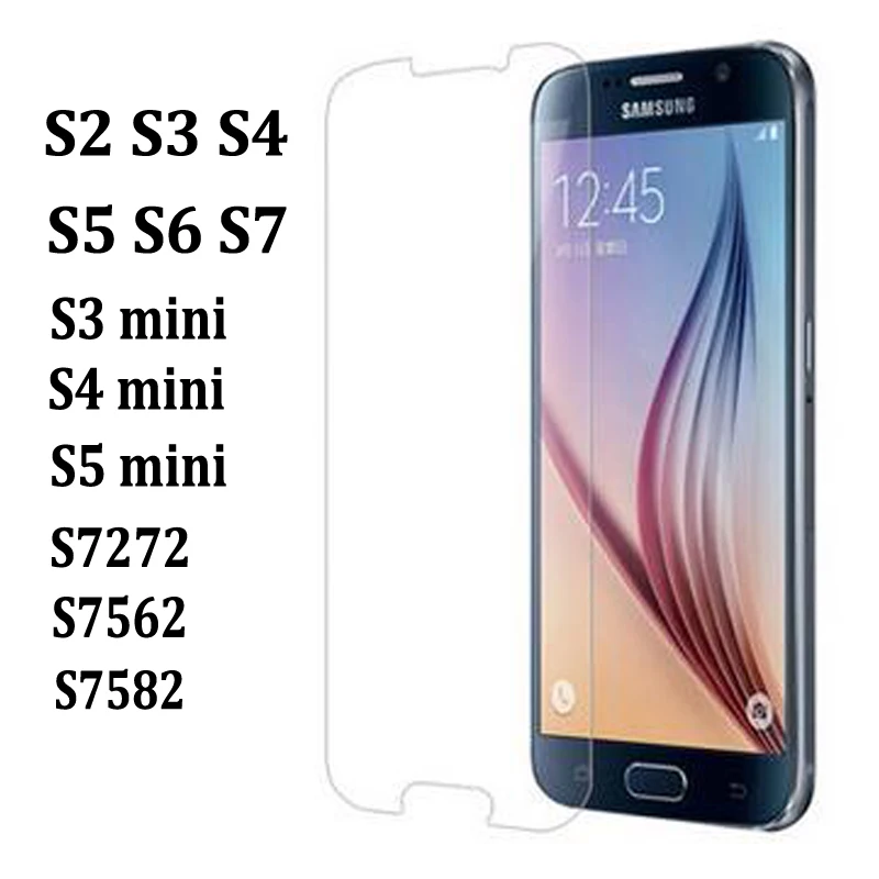 2 шт. для Samsung Galaxy S3 S4 S5 s6 mini S7 G930 S 7 6 g9198 i9300i i9192 s7272 закаленное стекло чехол с