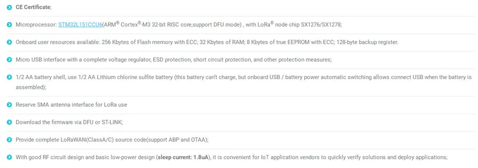 Heltec Lora Node 151/LN151 915 mhz STM32 L151CCU6 SX1276 lora макетная плата с антенной