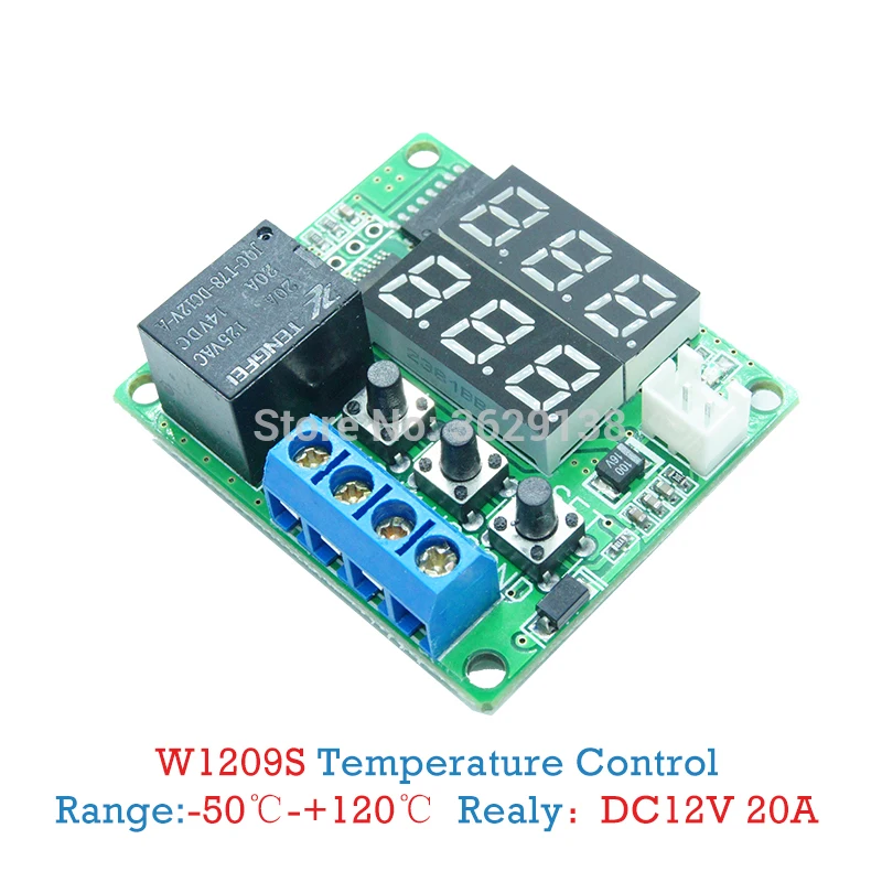  50 ~ 120C DC 12V Мини термостат регулятор цифровой контроль температуры Лер для