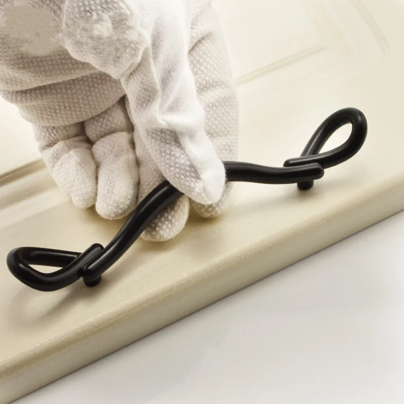 Черный Бант дизайн мебельные ручки Ящики Шкаф Дверные для видов мебели