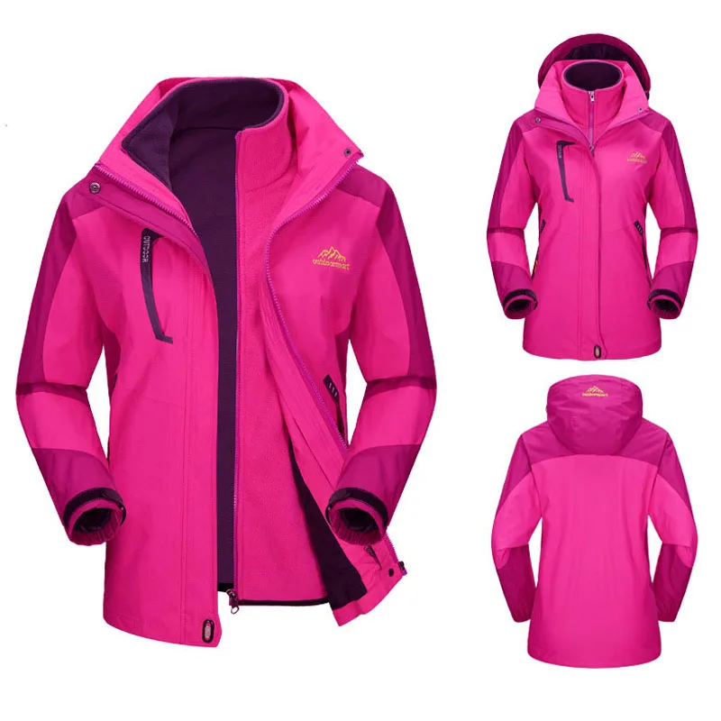 Зимняя женская флисовая куртка уличная ветрозащитная Водонепроницаемая