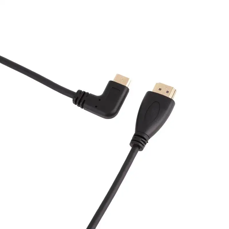 Переходник с HDMI на прямой угол Mini Micro Hdmi пружинный гибкий кабель V1.4 DSLR HD