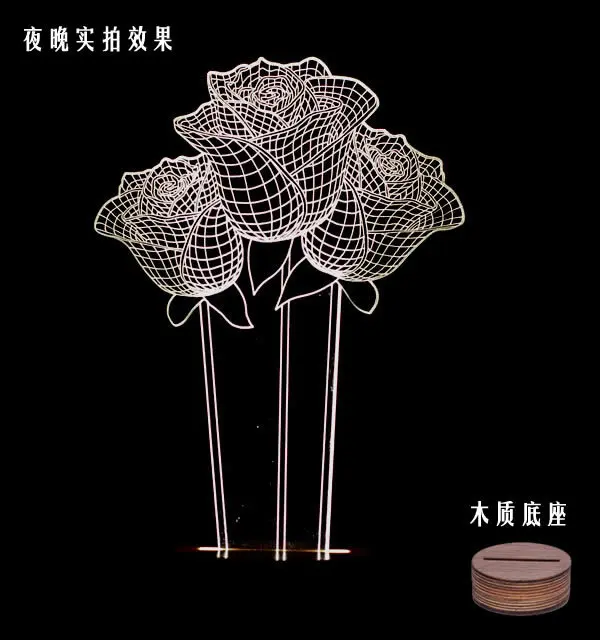 Marvel 3D Декор лампа ночник деревянная база USB железный человек череп Миньоны Baymax