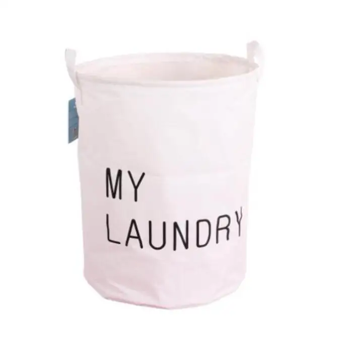my laundry white Складная ткань корзина для белья складная грязная одежда сумка с ручками детская корзина для белья органайзер для ванной комнаты - Цвет: my laundry white