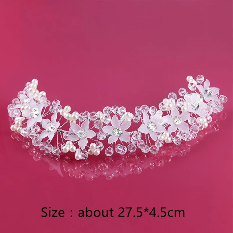 Свадебные украшения для волос тиары с жемчужинами и кристаллами свадебные