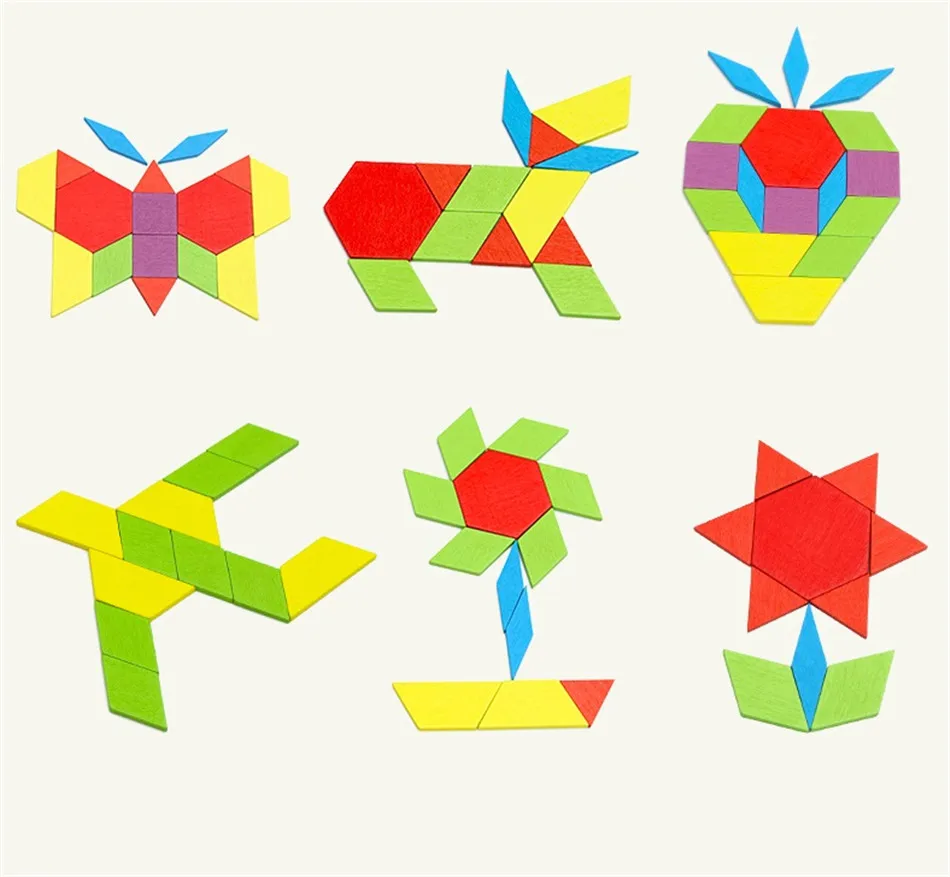 Sukitoy Монтессори головоломка Танграм 3D Puzzle Набор Игрушечные лошадки животного для детей деревянные детей с аутизмом Brinquedos хороший подарок