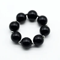 baby girls black acrylic bead bracelets princess fashion jewelry accessories child kids 20mm bubblegum bead bracelets