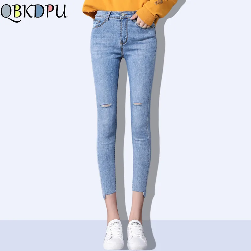 Раздельные Джинсы женские джинсовые брюки черного цвета s джинсы стрейч Feminino