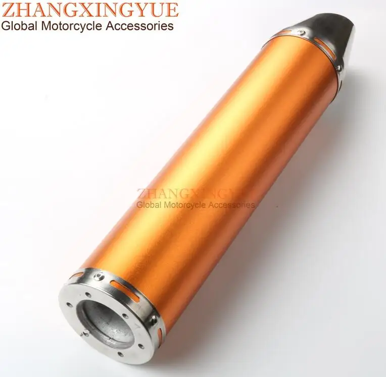 Yellow muffler Скутер высокое качество выхлопной трубы для GY6 125cc 150cc 152QMI 157QMJ 4 штрихов 4 цвета на выбор - Цвет: Yellow muffler
