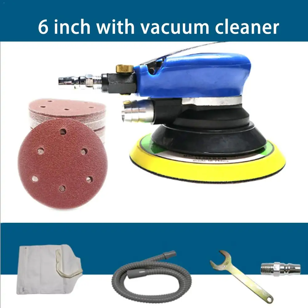 

6" Car Polishing Machine Dual Action Pneumatic Sander Auto Paint Care Tool Electric Woodworking Grinder Car Polisher 10,000 rpm